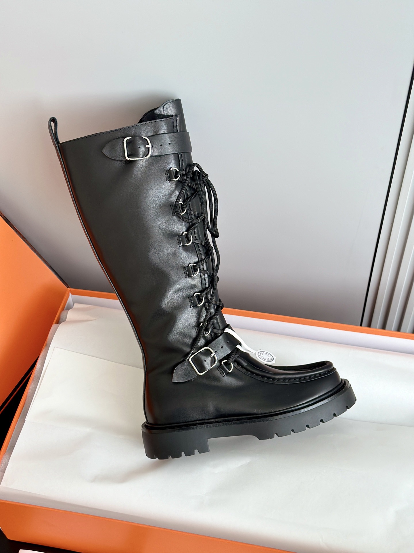 HERMES 에르메스 랜드 레이스업 롱부츠 9