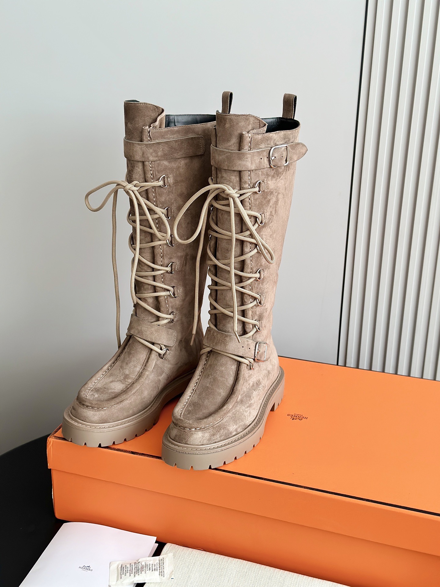 HERMES 에르메스 랜드 레이스업 롱부츠 4