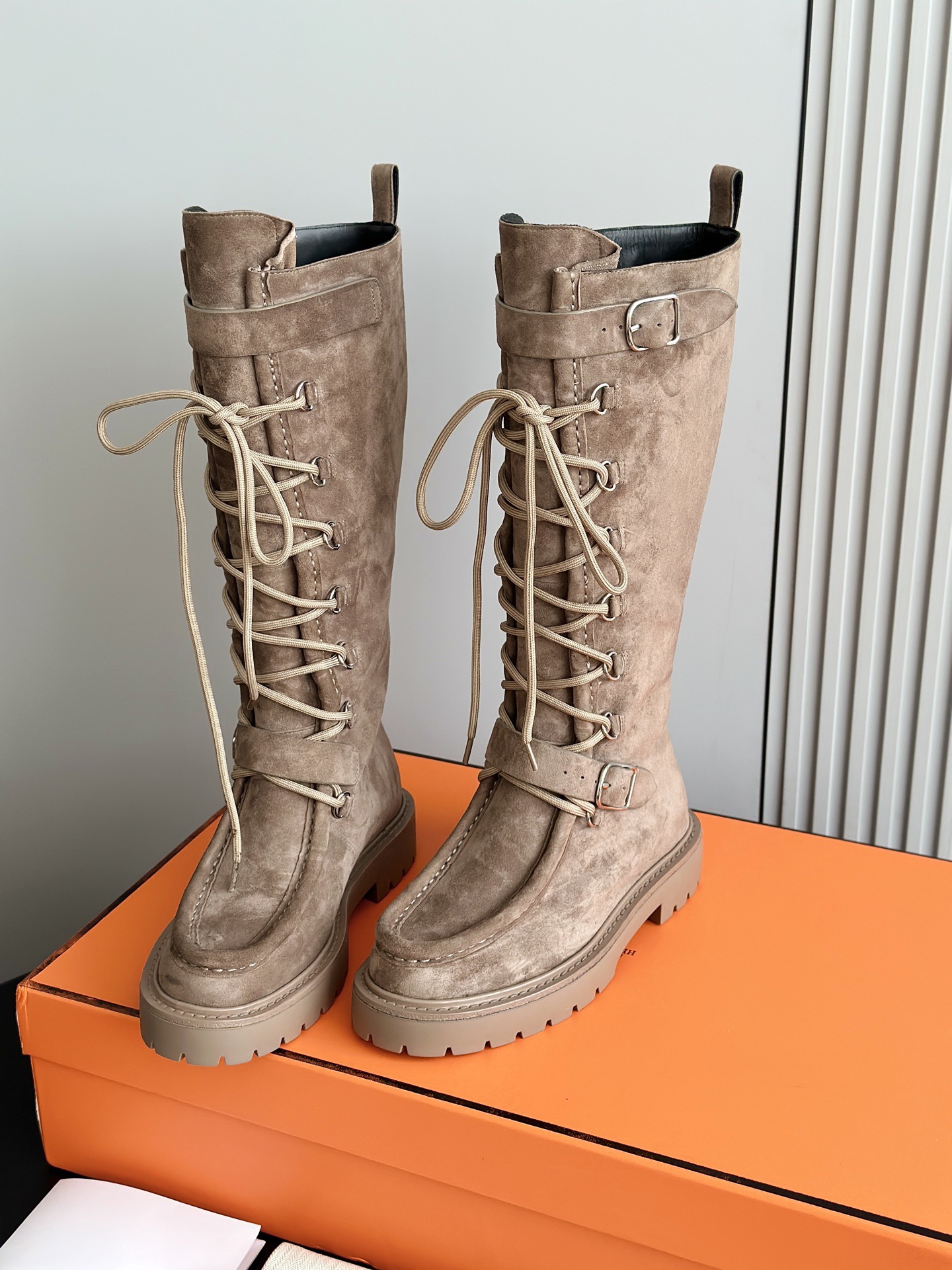 HERMES 에르메스 랜드 레이스업 롱부츠 5