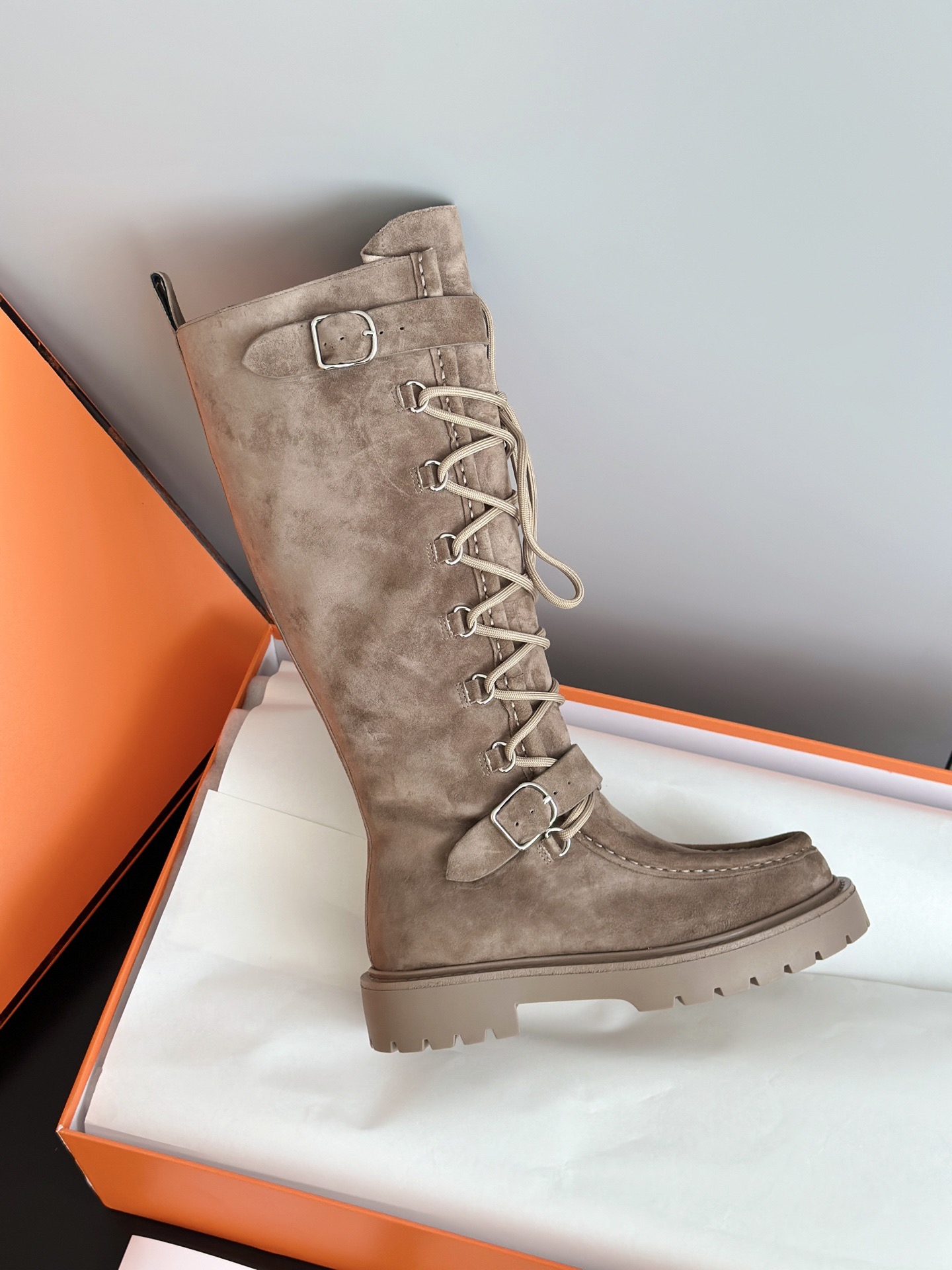 HERMES 에르메스 랜드 레이스업 롱부츠 7