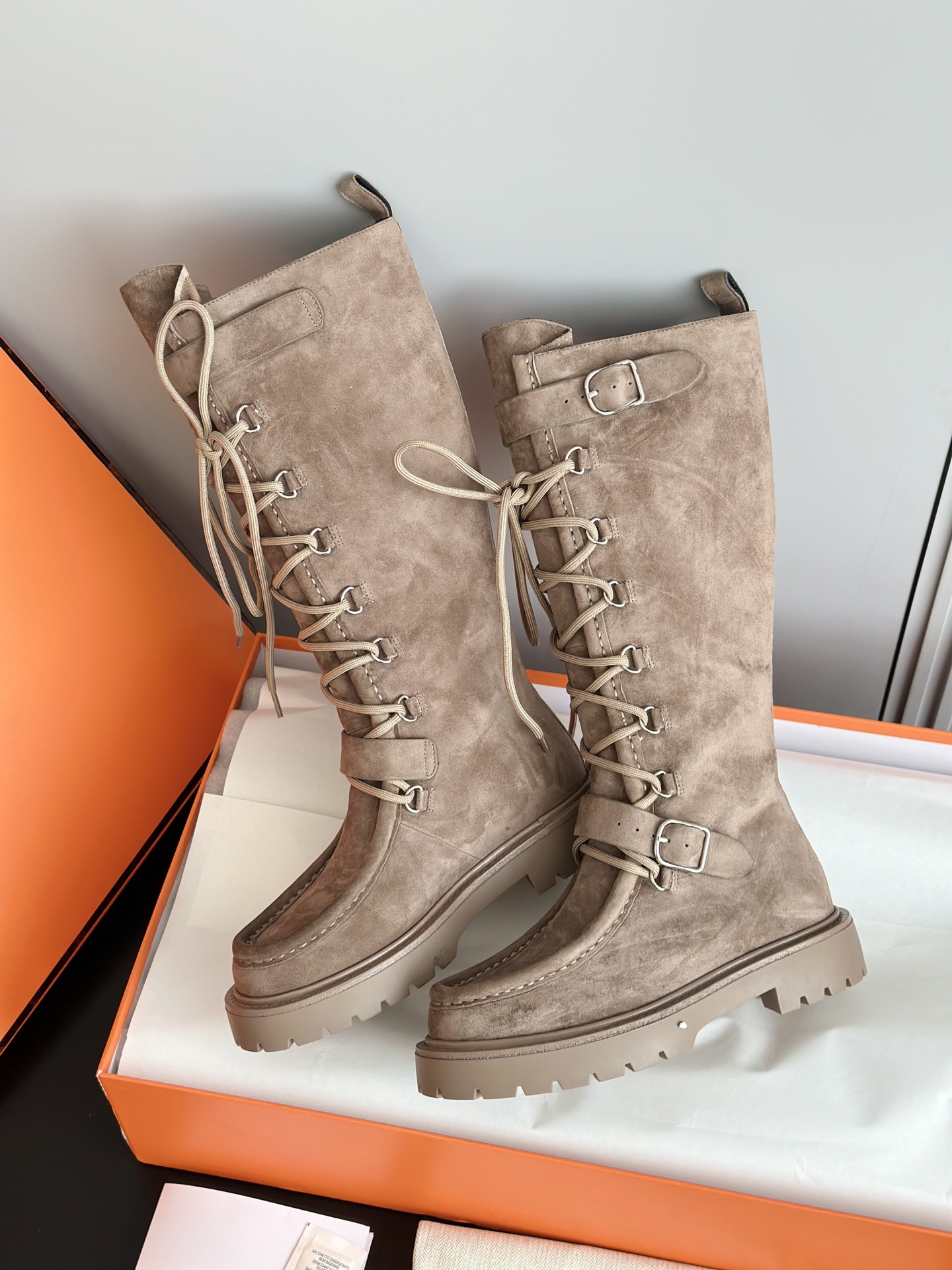 HERMES 에르메스 랜드 레이스업 롱부츠 11