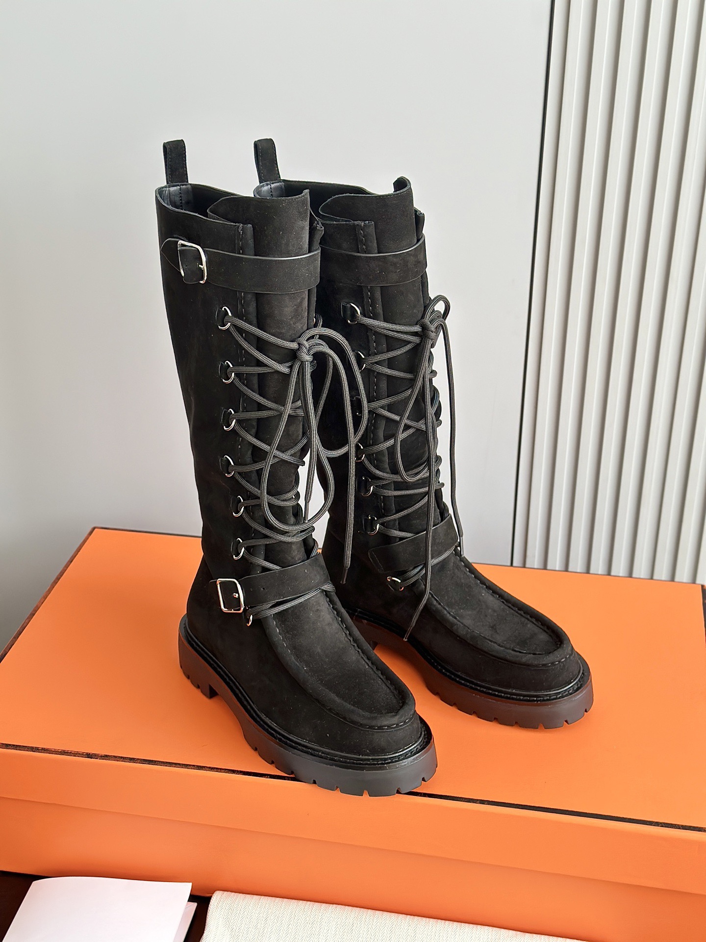 HERMES 에르메스 랜드 레이스업 롱부츠 4