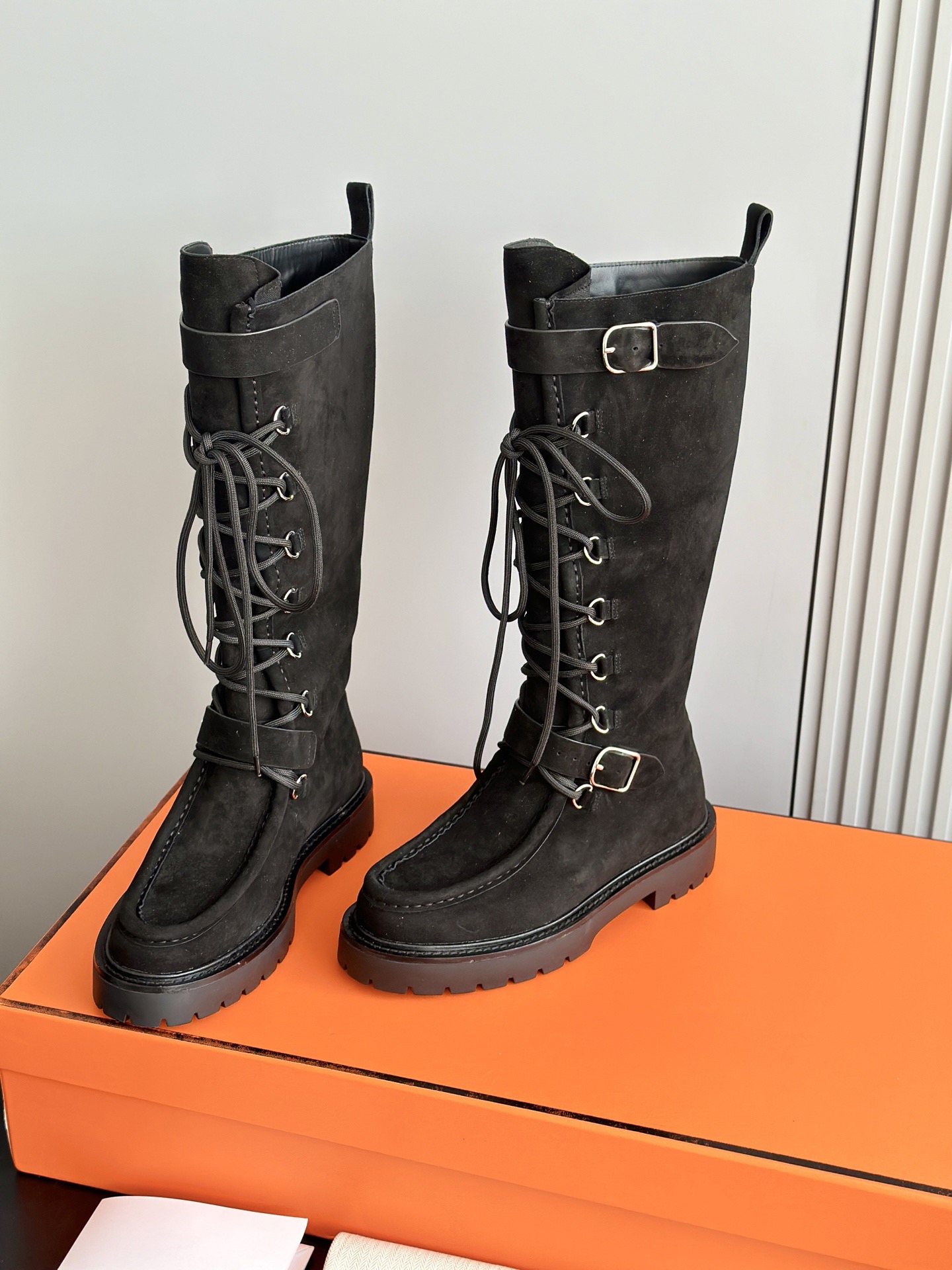 HERMES 에르메스 랜드 레이스업 롱부츠 6