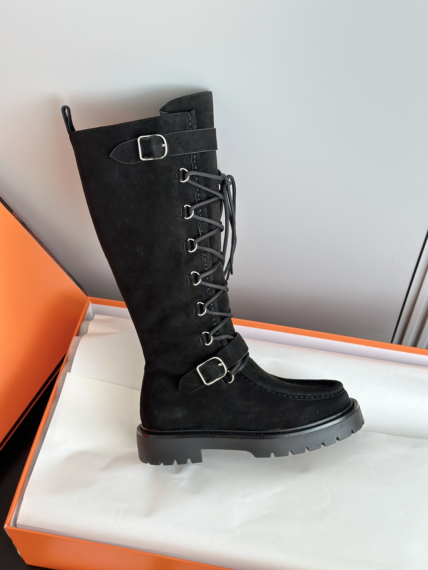 HERMES 에르메스 랜드 레이스업 롱부츠 10