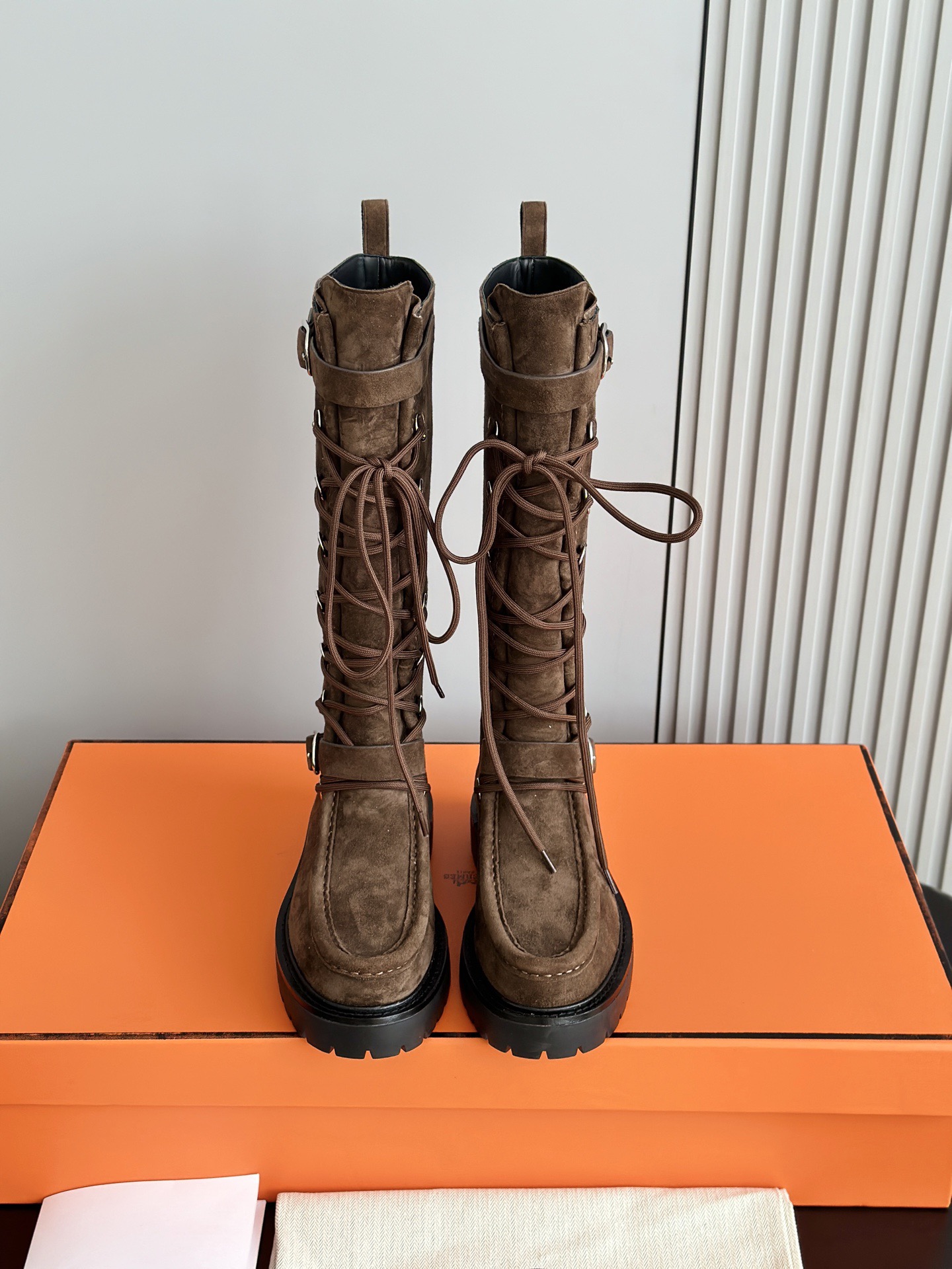 HERMES 에르메스 랜드 레이스업 롱부츠 3