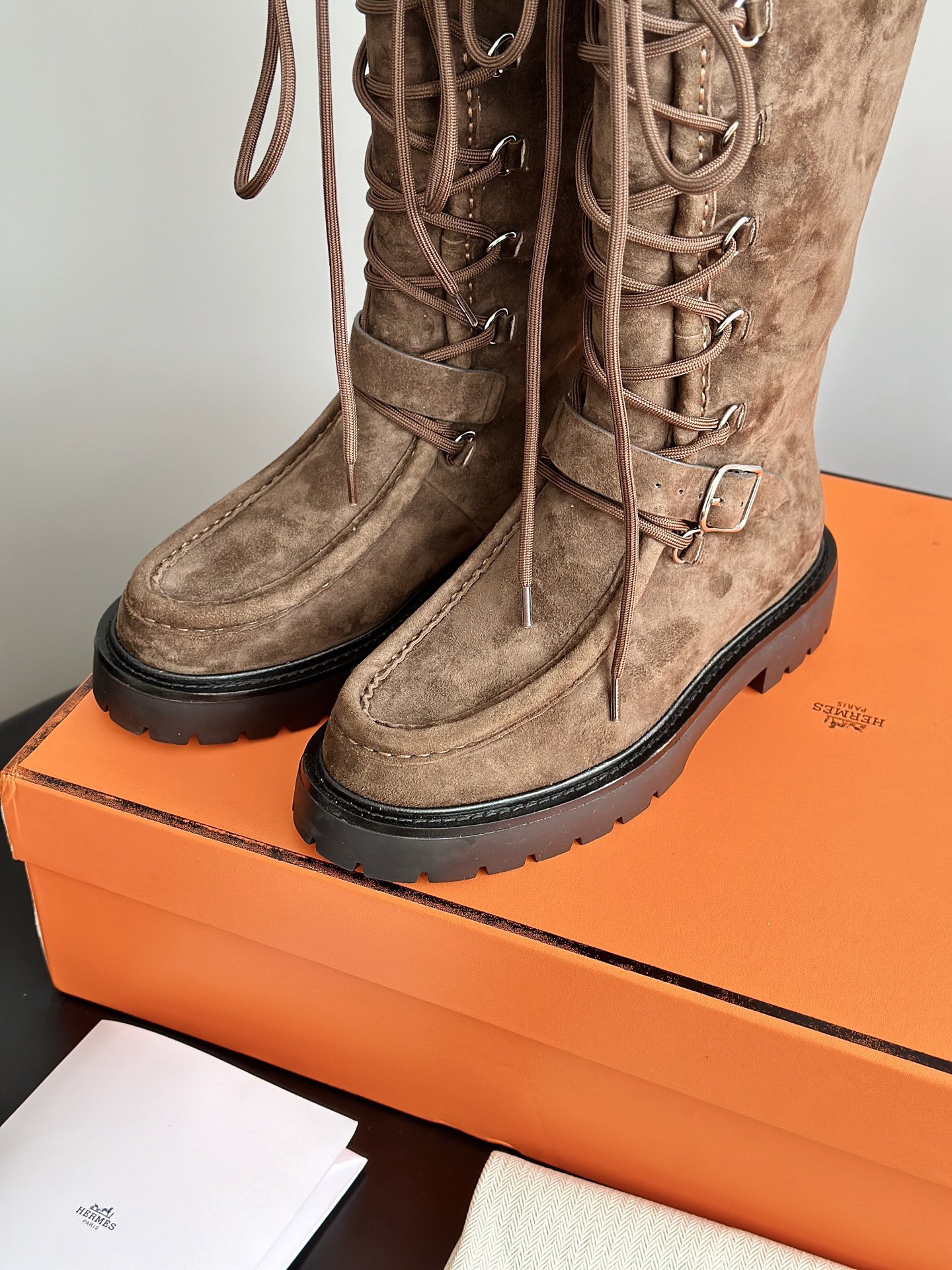 HERMES 에르메스 랜드 레이스업 롱부츠 5