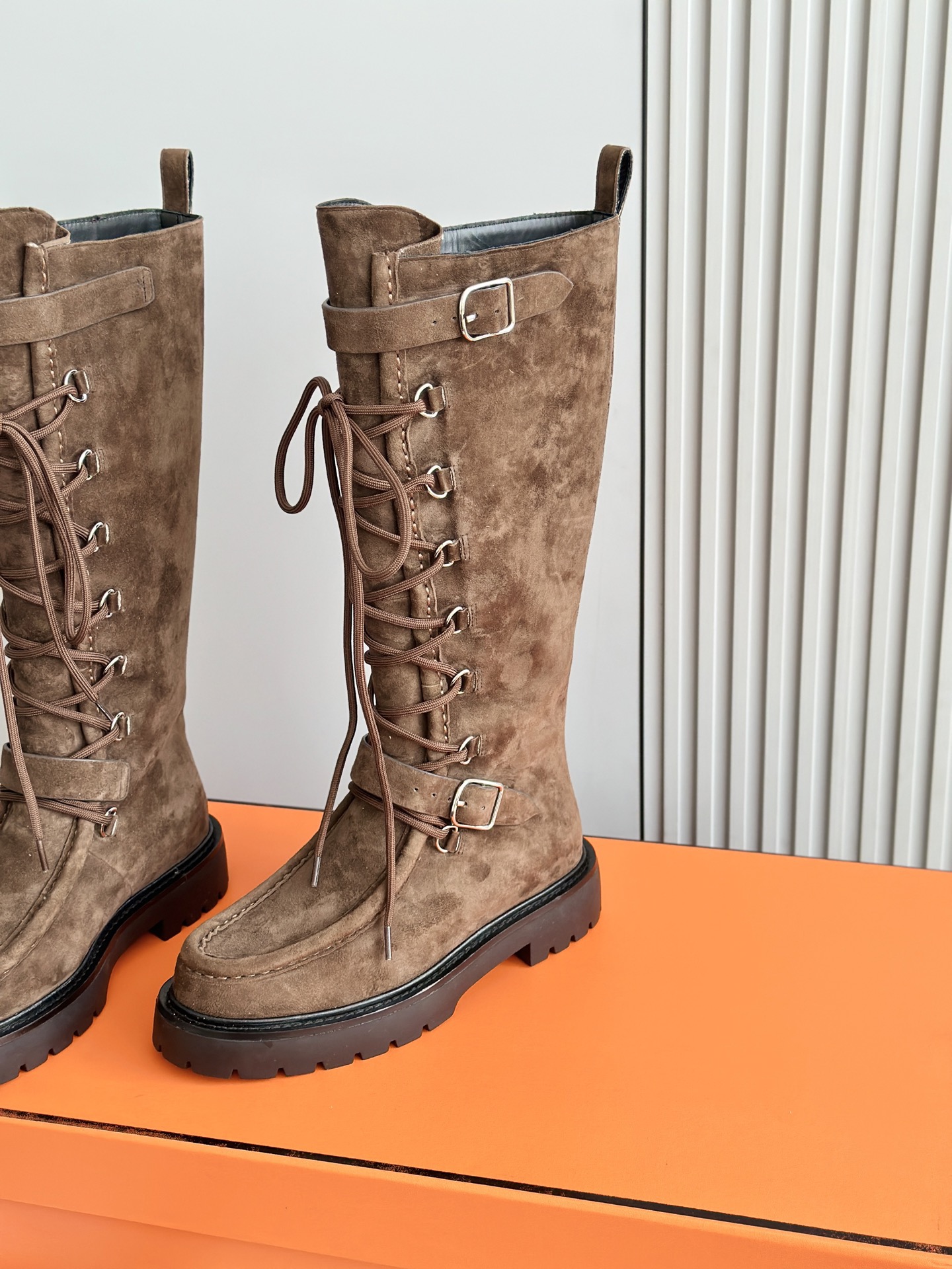 HERMES 에르메스 랜드 레이스업 롱부츠 6