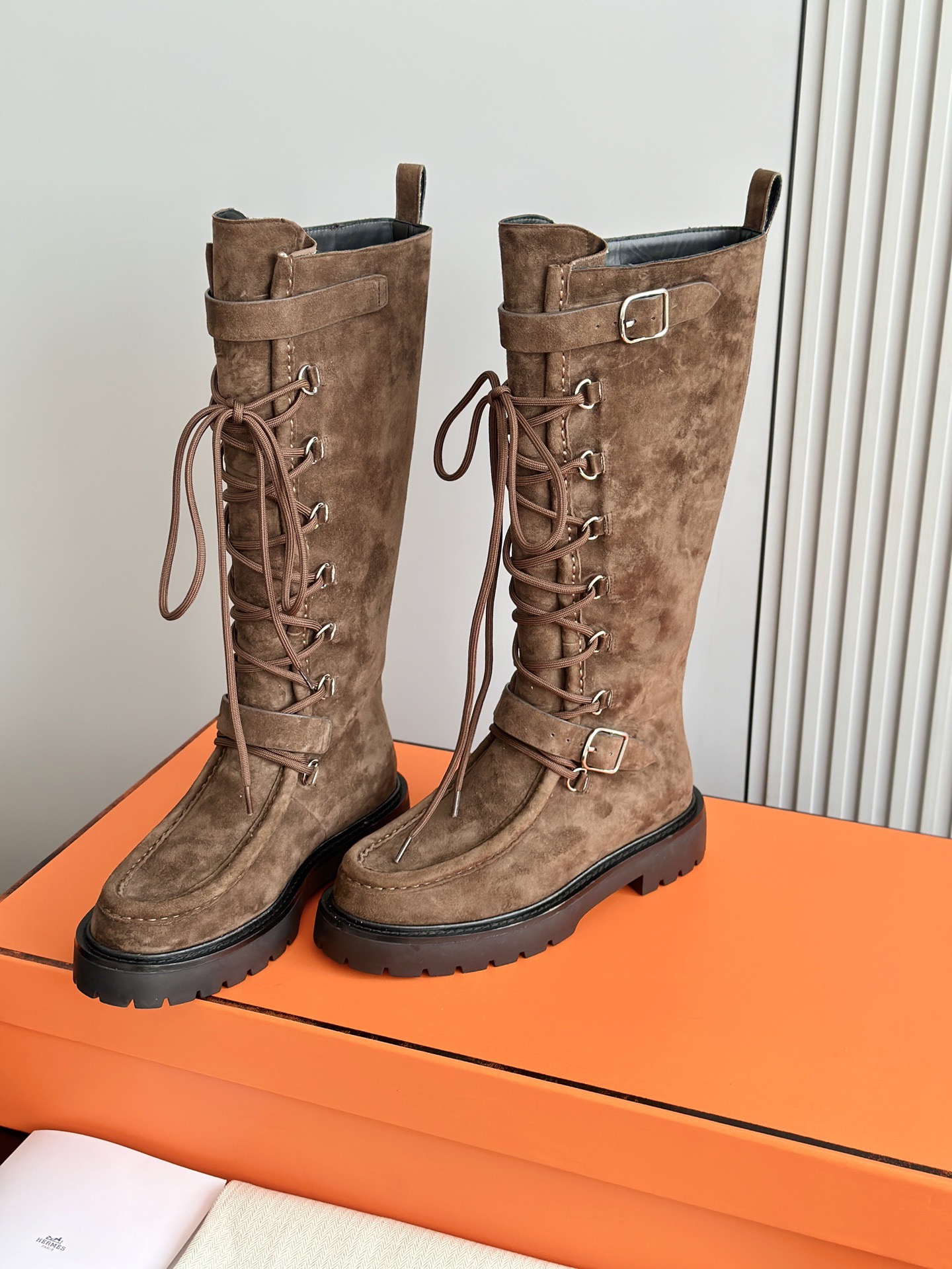 HERMES 에르메스 랜드 레이스업 롱부츠 8