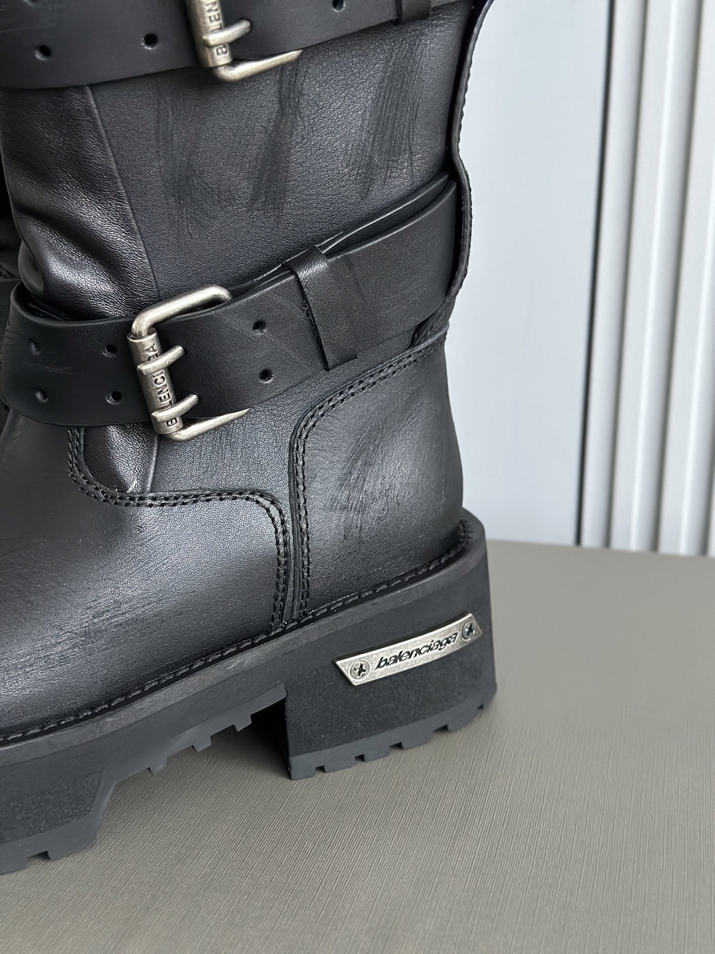 BALENCIAGA 발렌시아가 바이커 스트랩 레더 롱부츠 13