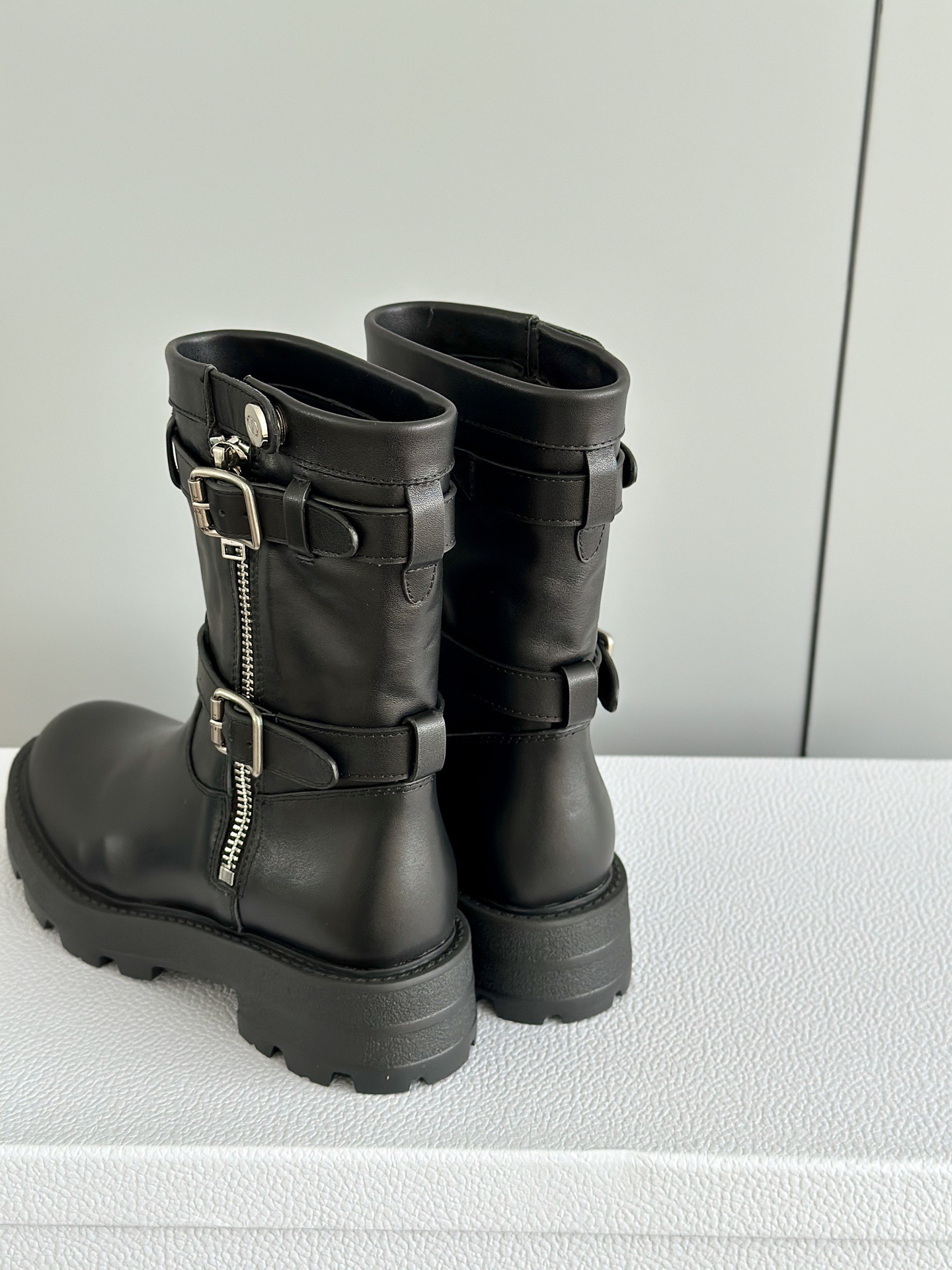 Dior 디올 D-Quest 바이커 레더 부츠 7