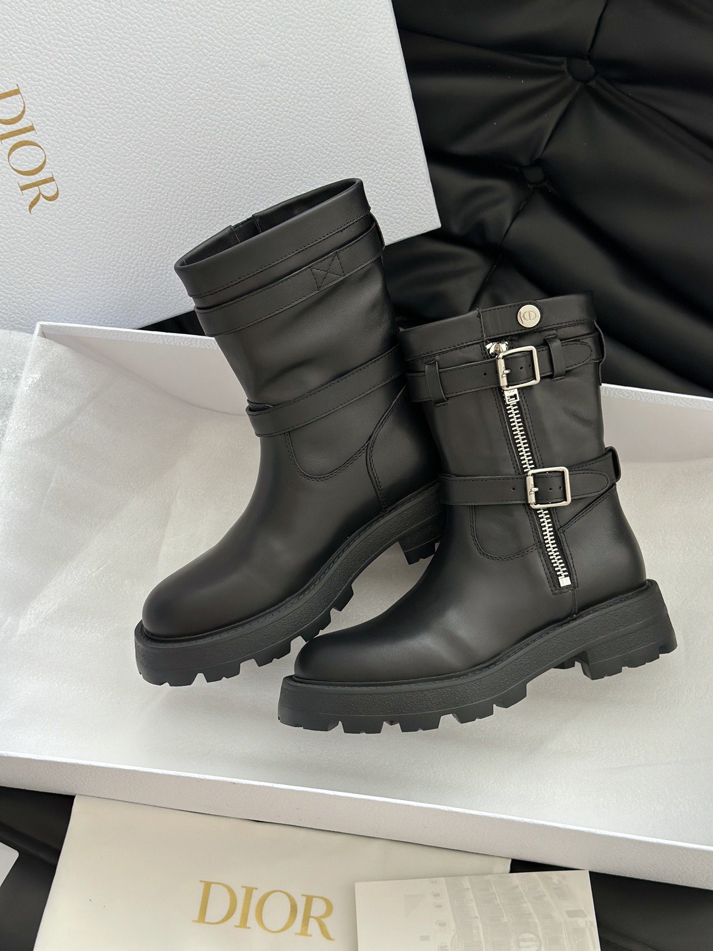 Dior 디올 D-Quest 바이커 레더 부츠 10