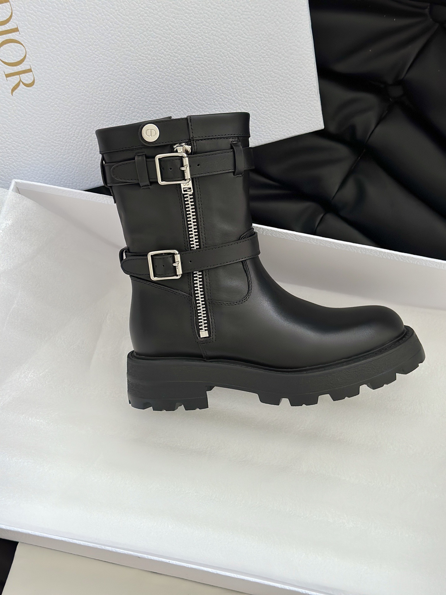 Dior 디올 D-Quest 바이커 레더 부츠 11