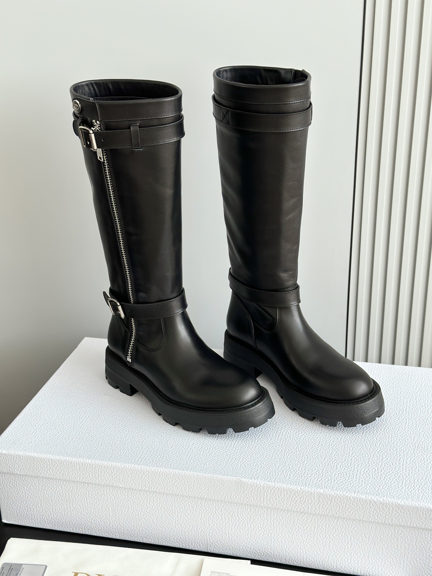 Dior 디올 D-Quest 바이커 레더 부츠 6