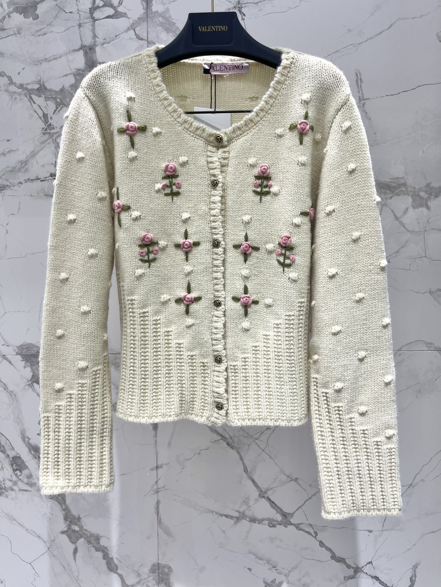 Valentino 발렌티노 로즈 자수 니트 가디건 2