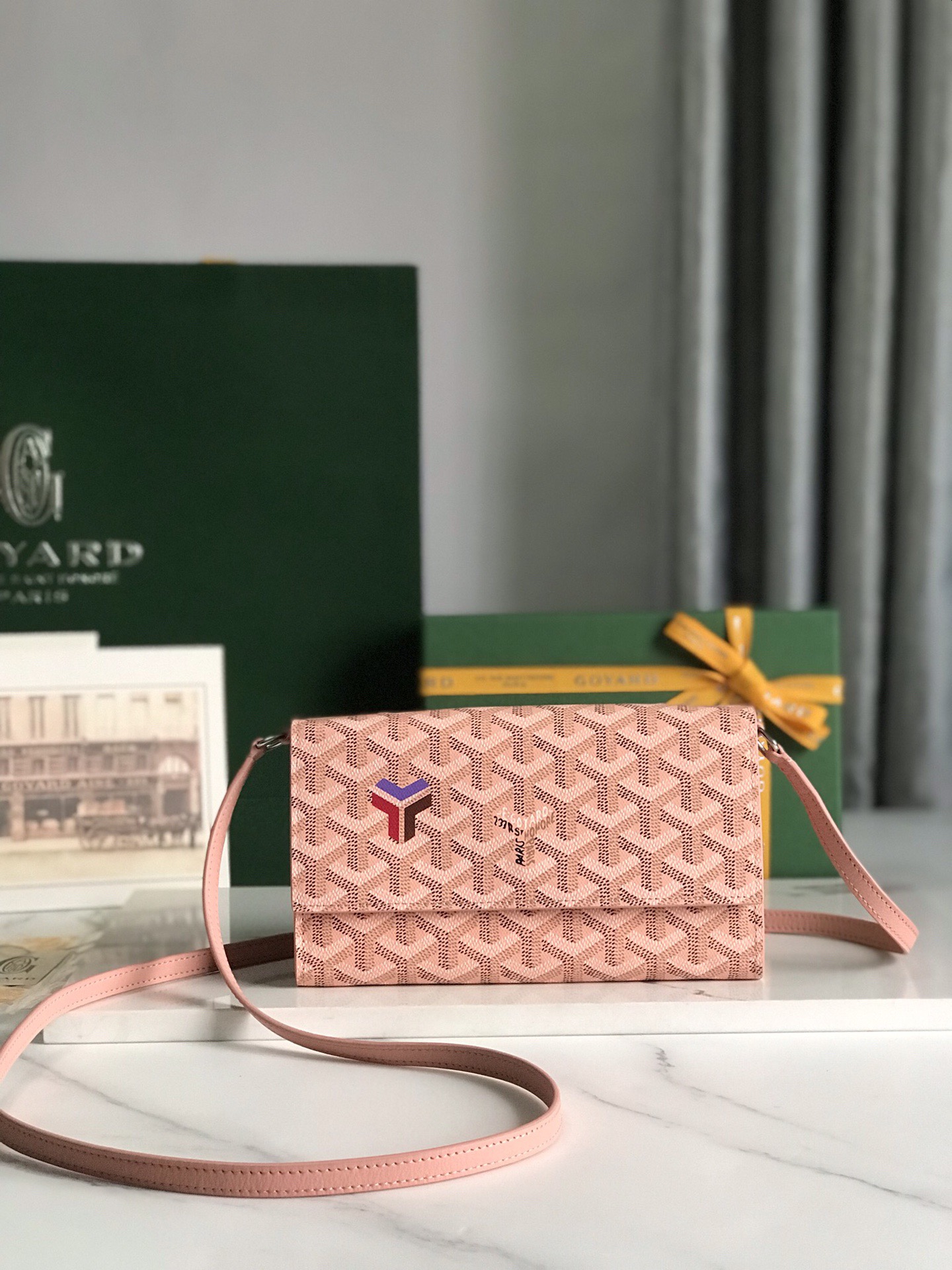 Goyard 고야드 바렌느 Varenne WOC 가야딘 캔버스 크로스백 라이트 핑크 5