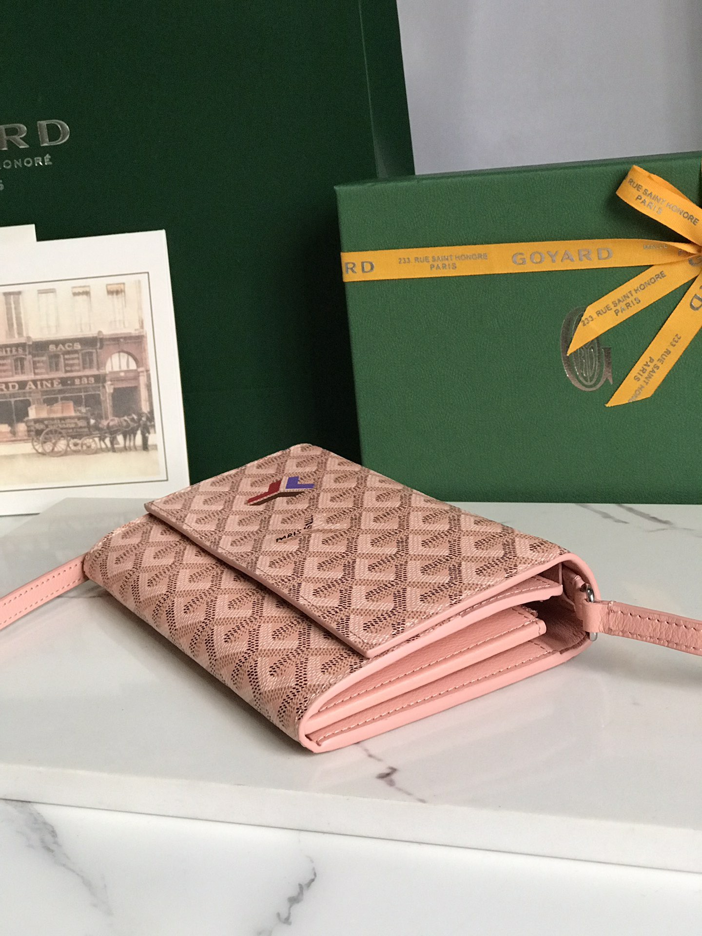 Goyard 고야드 바렌느 Varenne WOC 가야딘 캔버스 크로스백 라이트 핑크 9