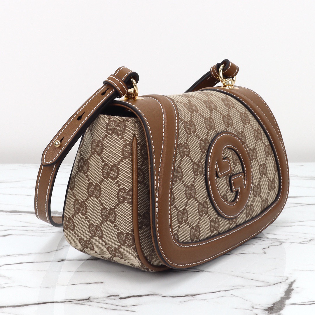 Gucci 구찌 인터로킹 G GG 수프림 캔버스 미니 크로스백 브라운 815700 14