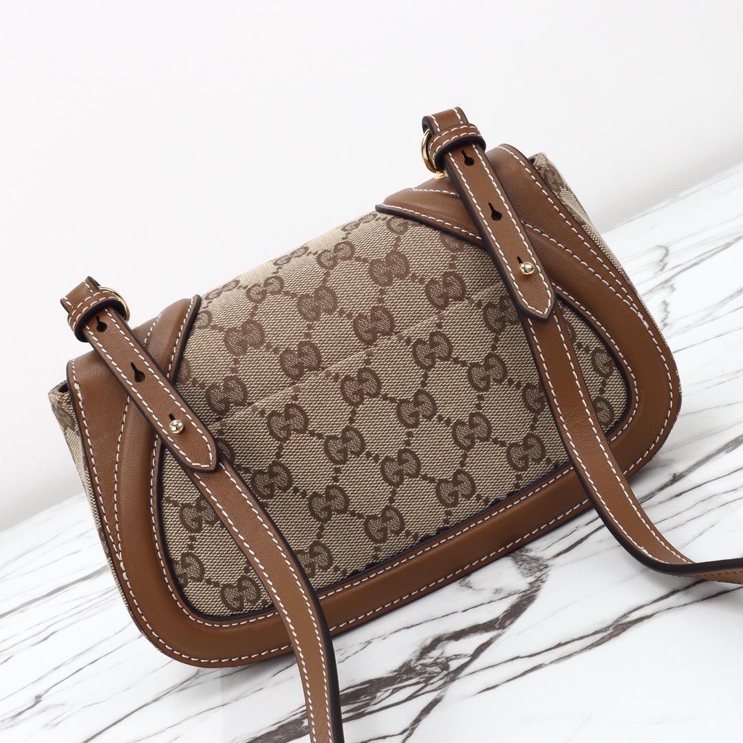Gucci 구찌 인터로킹 G GG 수프림 캔버스 미니 크로스백 브라운 815700 15
