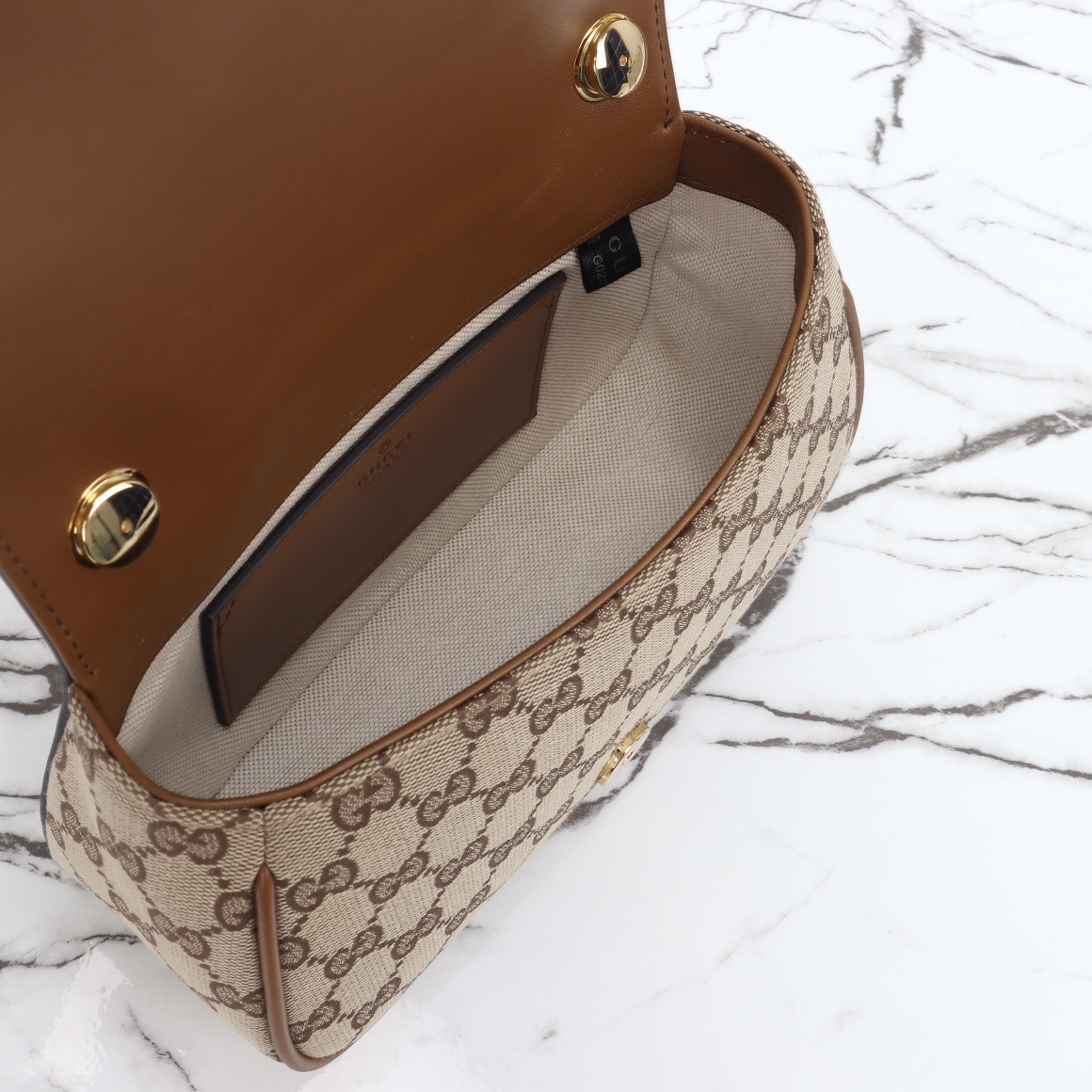 Gucci 구찌 인터로킹 G GG 수프림 캔버스 미니 크로스백 브라운 815700 18