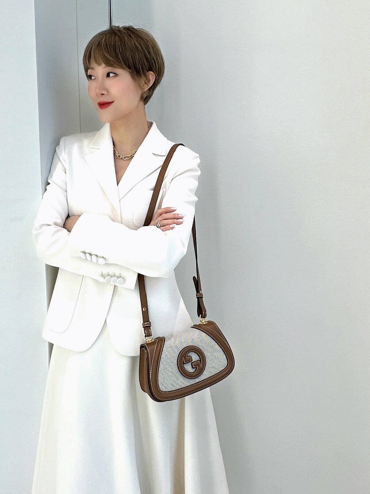 Gucci 구찌 인터로킹 G GG 수프림 캔버스 미니 크로스백 브라운 815700 1