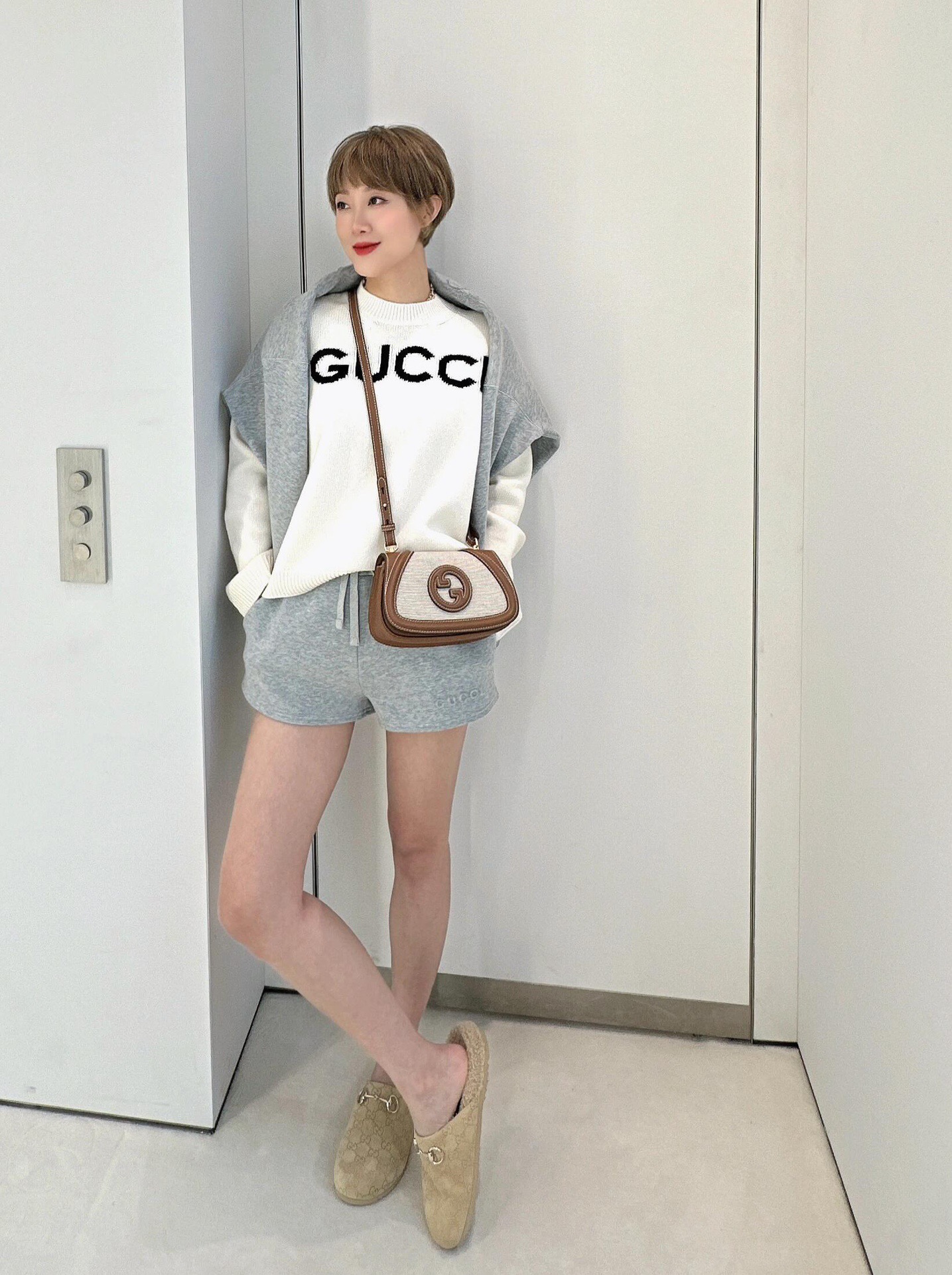 Gucci 구찌 인터로킹 G GG 수프림 캔버스 미니 크로스백 브라운 815700 4