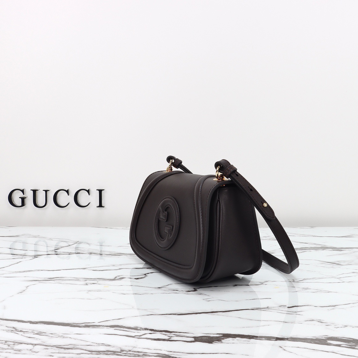 Gucci 구찌 인터로킹 G GG 수프림 캔버스 미니 크로스백 브라운 815700 2