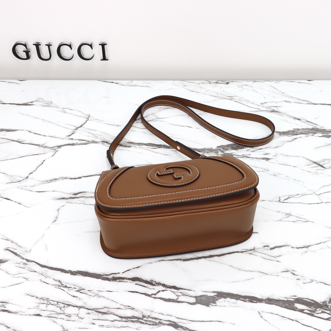 Gucci 구찌 인터로킹 G GG 수프림 캔버스 미니 크로스백 브라운 815700 8