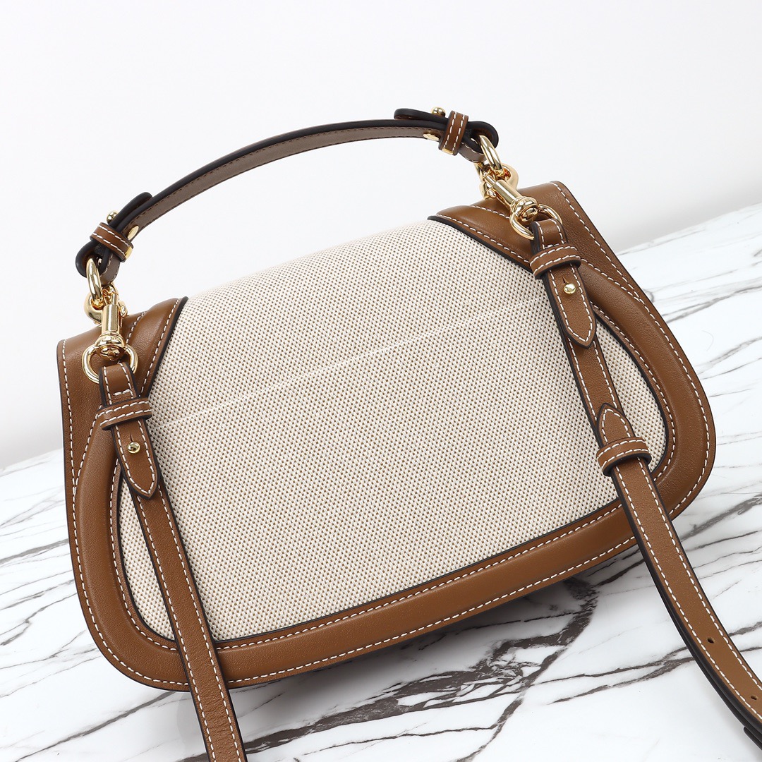 Gucci 구찌 인터로킹 G 캔버스 탑핸들 숄더백 블랙 레더 아이보리 815714 11