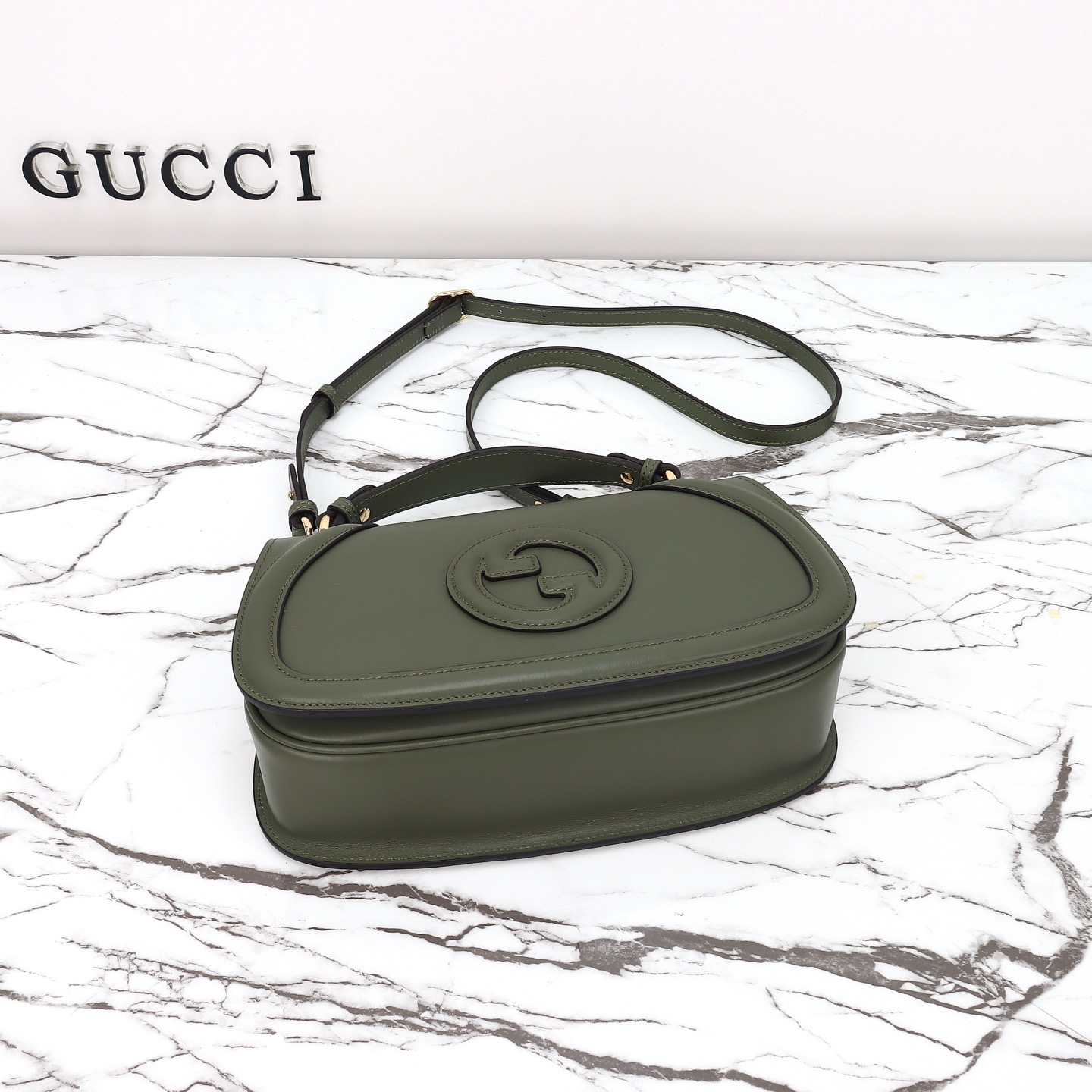 Gucci 구찌 인터로킹 G 캔버스 탑핸들 숄더백 블랙 레더 아이보리 815714 11