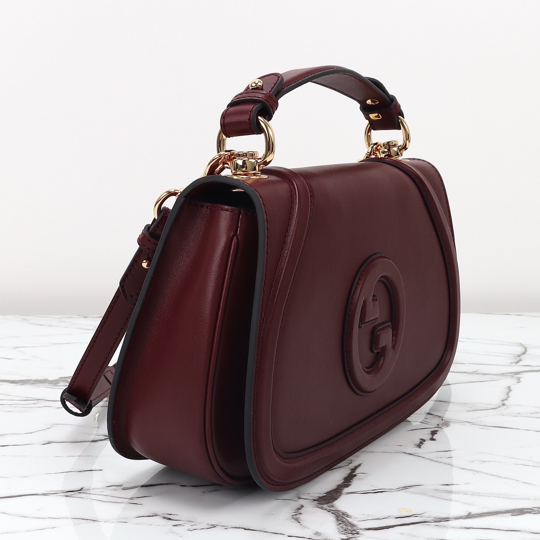 Gucci 구찌 인터로킹 G 캔버스 탑핸들 숄더백 블랙 레더 아이보리 815714 5