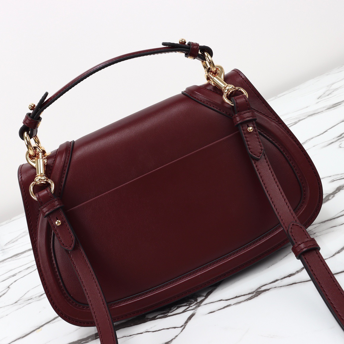 Gucci 구찌 인터로킹 G 캔버스 탑핸들 숄더백 블랙 레더 아이보리 815714 6