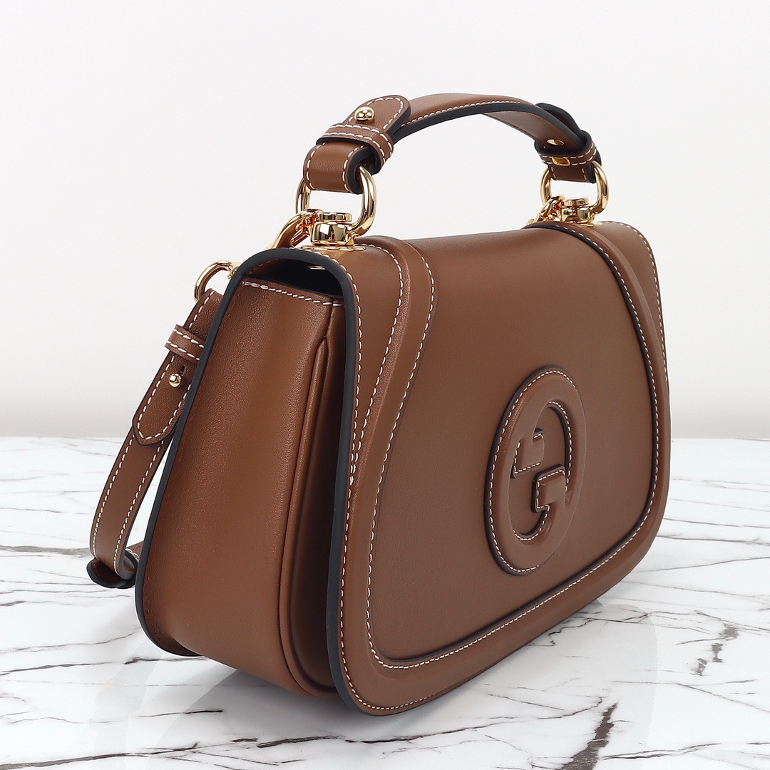 Gucci 구찌 인터로킹 G 캔버스 탑핸들 숄더백 블랙 레더 아이보리 815714 5