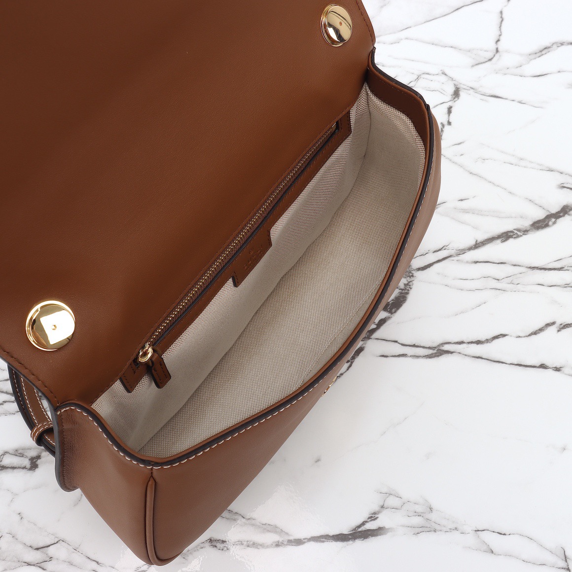 Gucci 구찌 815716 GG 수프림 캔버스 인터로킹 G 숄더백 브라운 레더 9