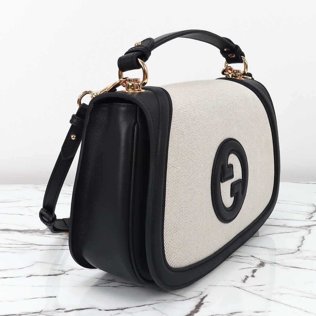 Gucci 구찌 815716 GG 수프림 캔버스 인터로킹 G 숄더백 브라운 레더 6