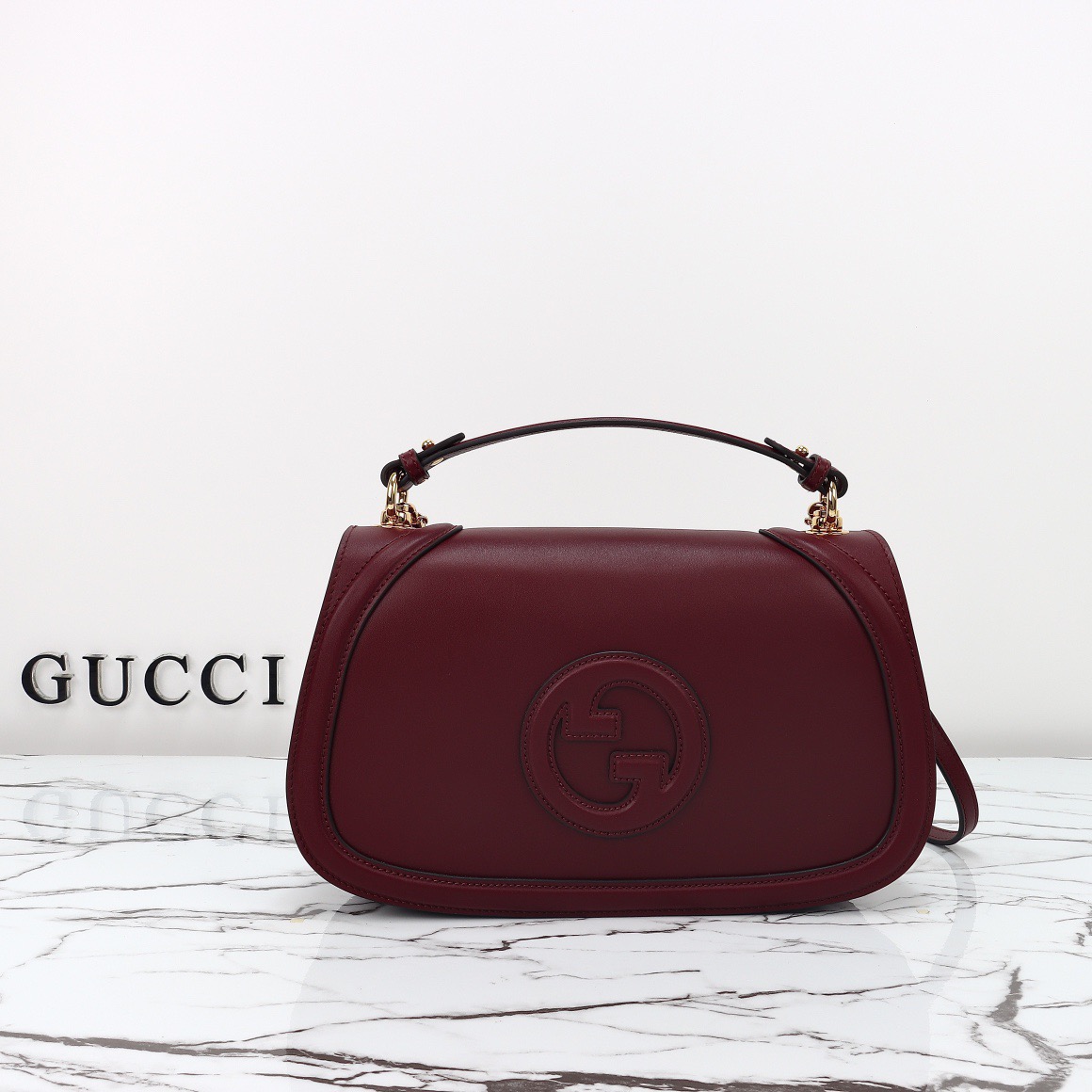 Gucci 구찌 815716 GG 수프림 캔버스 인터로킹 G 숄더백 브라운 레더 3