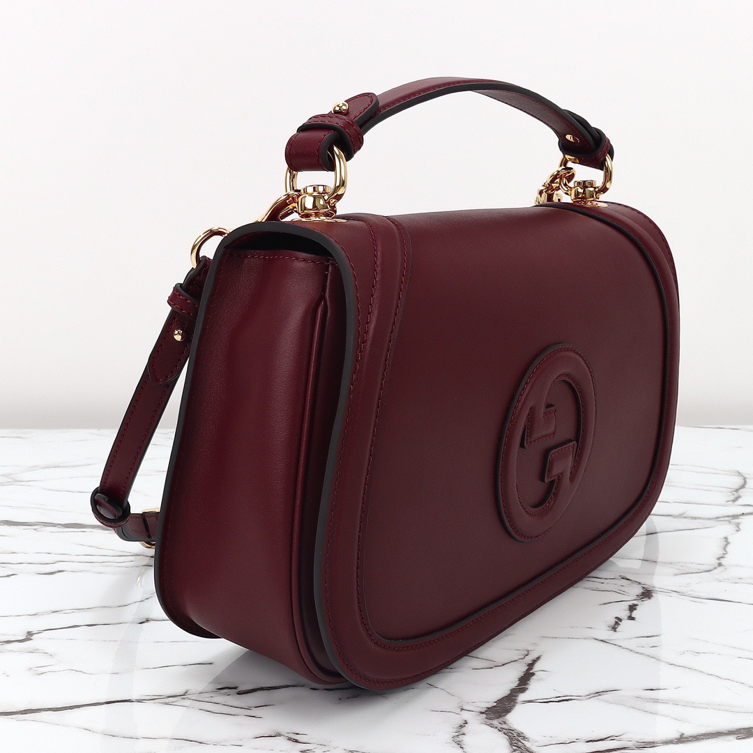 Gucci 구찌 815716 GG 수프림 캔버스 인터로킹 G 숄더백 브라운 레더 7