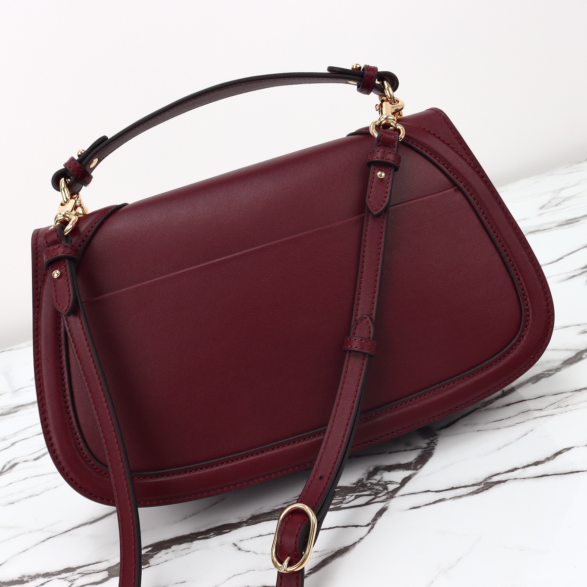 Gucci 구찌 815716 GG 수프림 캔버스 인터로킹 G 숄더백 브라운 레더 8