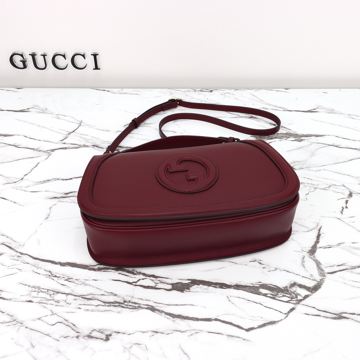 Gucci 구찌 815716 GG 수프림 캔버스 인터로킹 G 숄더백 브라운 레더 10