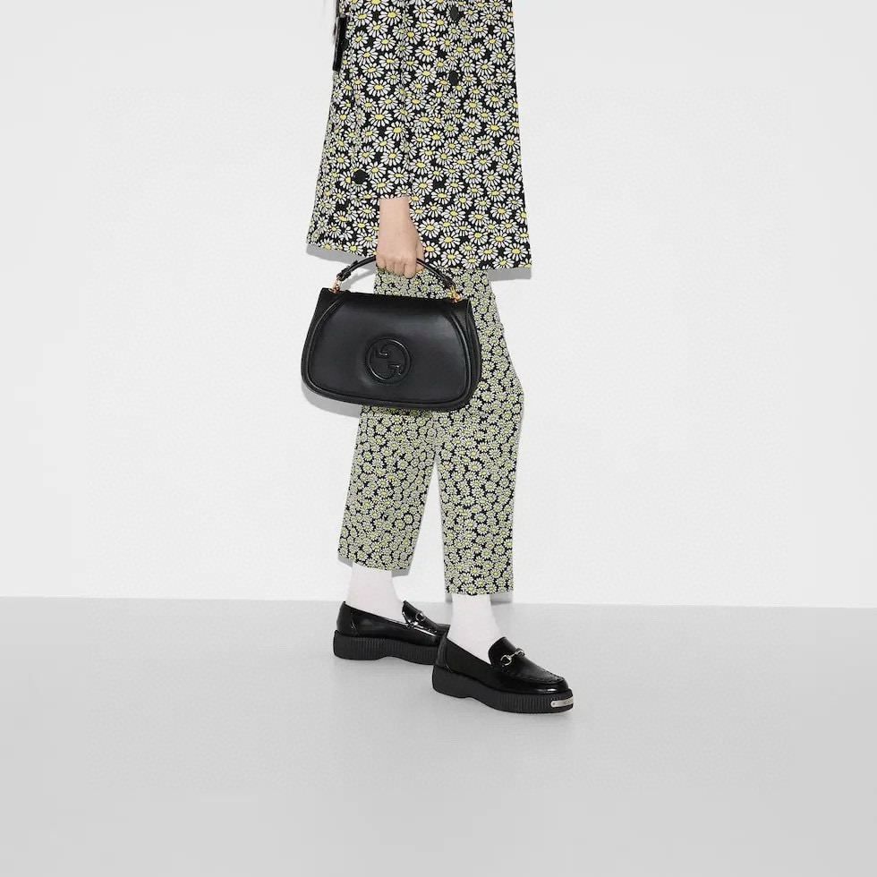 Gucci 구찌 815716 GG 수프림 캔버스 인터로킹 G 숄더백 브라운 레더 1