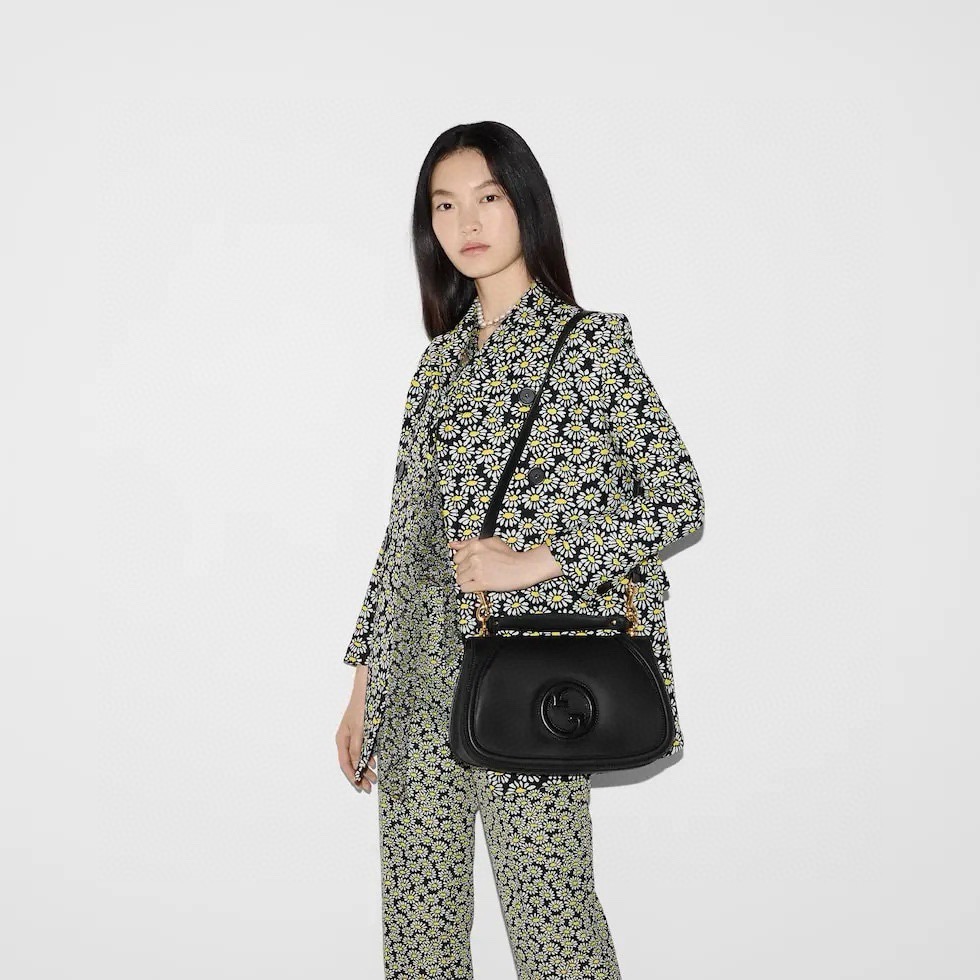 Gucci 구찌 815716 GG 수프림 캔버스 인터로킹 G 숄더백 브라운 레더 2