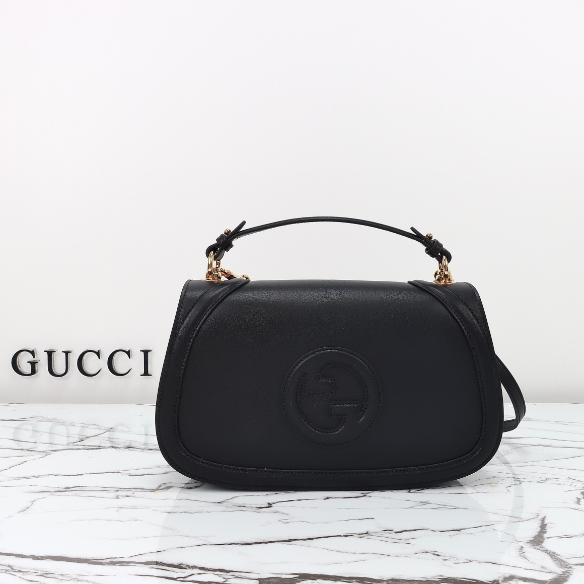 Gucci 구찌 815716 GG 수프림 캔버스 인터로킹 G 숄더백 브라운 레더 3