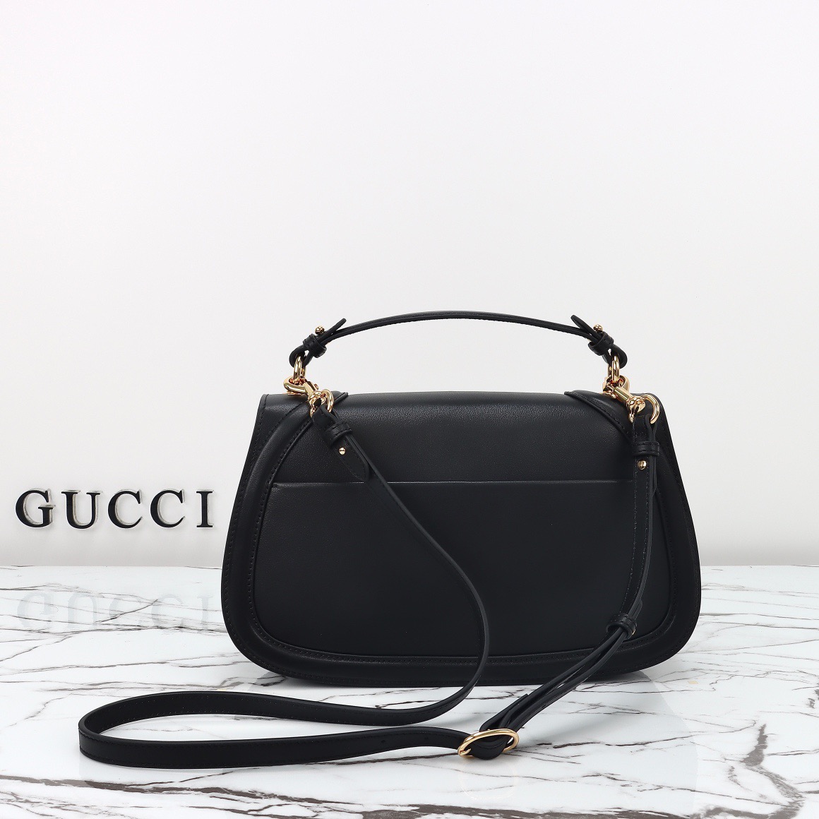 Gucci 구찌 815716 GG 수프림 캔버스 인터로킹 G 숄더백 브라운 레더 5