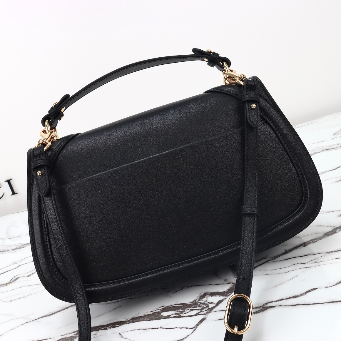 Gucci 구찌 815716 GG 수프림 캔버스 인터로킹 G 숄더백 브라운 레더 8