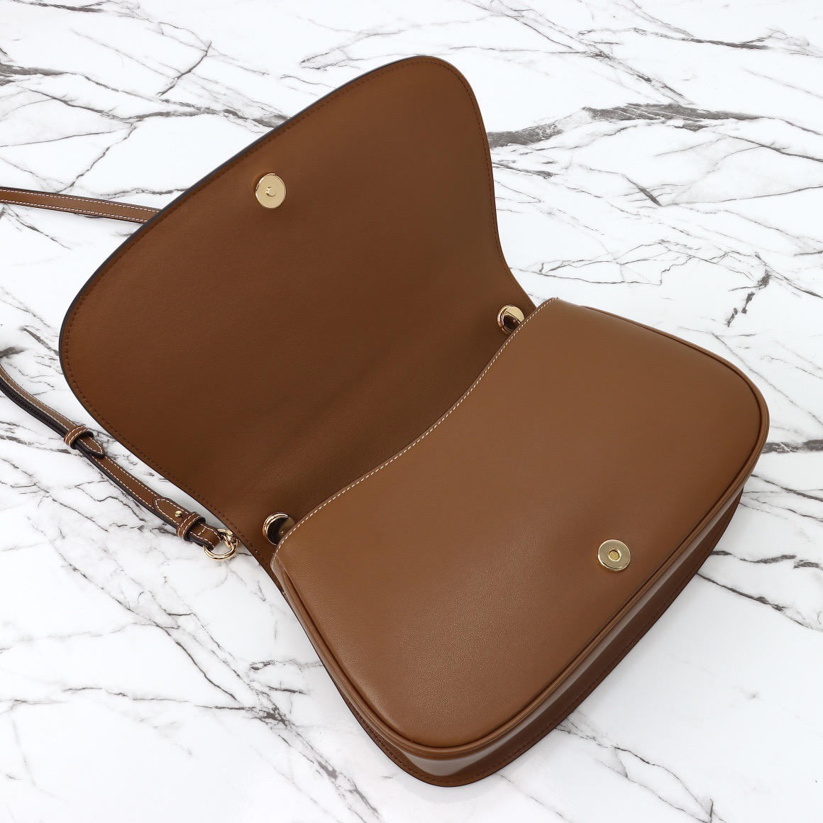 Gucci 구찌 815716 GG 수프림 캔버스 인터로킹 G 숄더백 브라운 레더 9