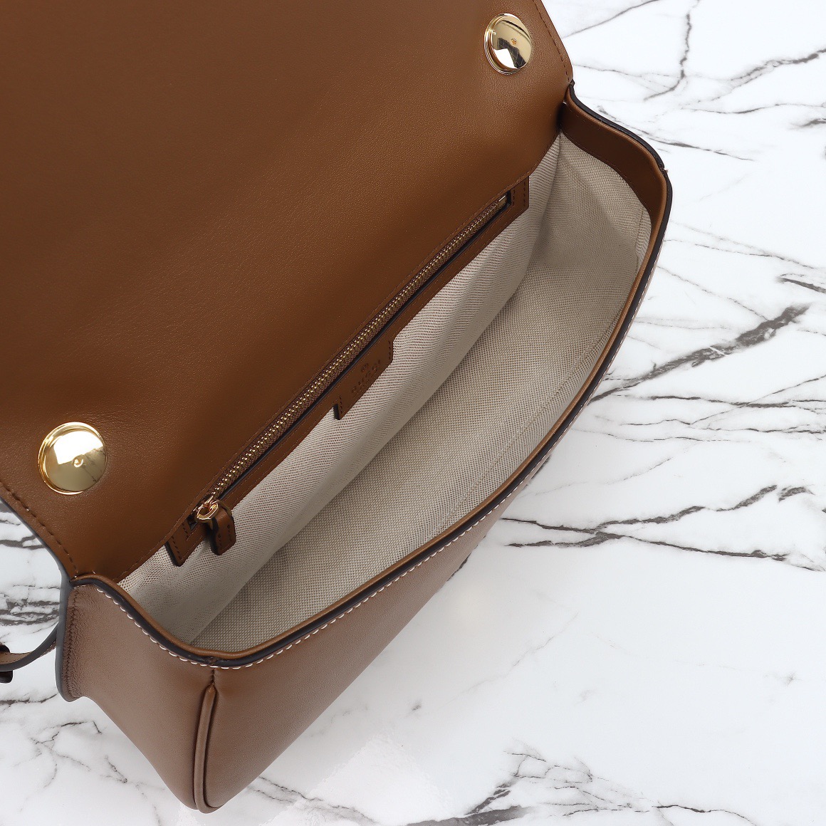 Gucci 구찌 815716 GG 수프림 캔버스 인터로킹 G 숄더백 브라운 레더 11