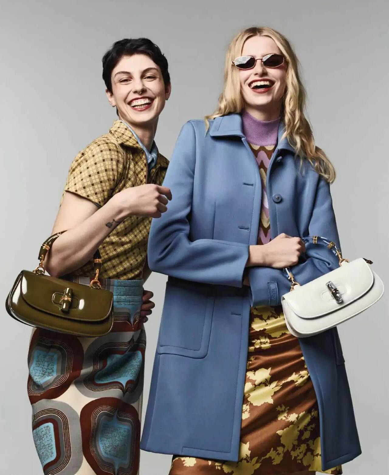 Gucci 구찌 뱀부 1947 탑핸들백 스무스 레더 화이트 블루 뱀부 핸들 골드 하드웨어 6