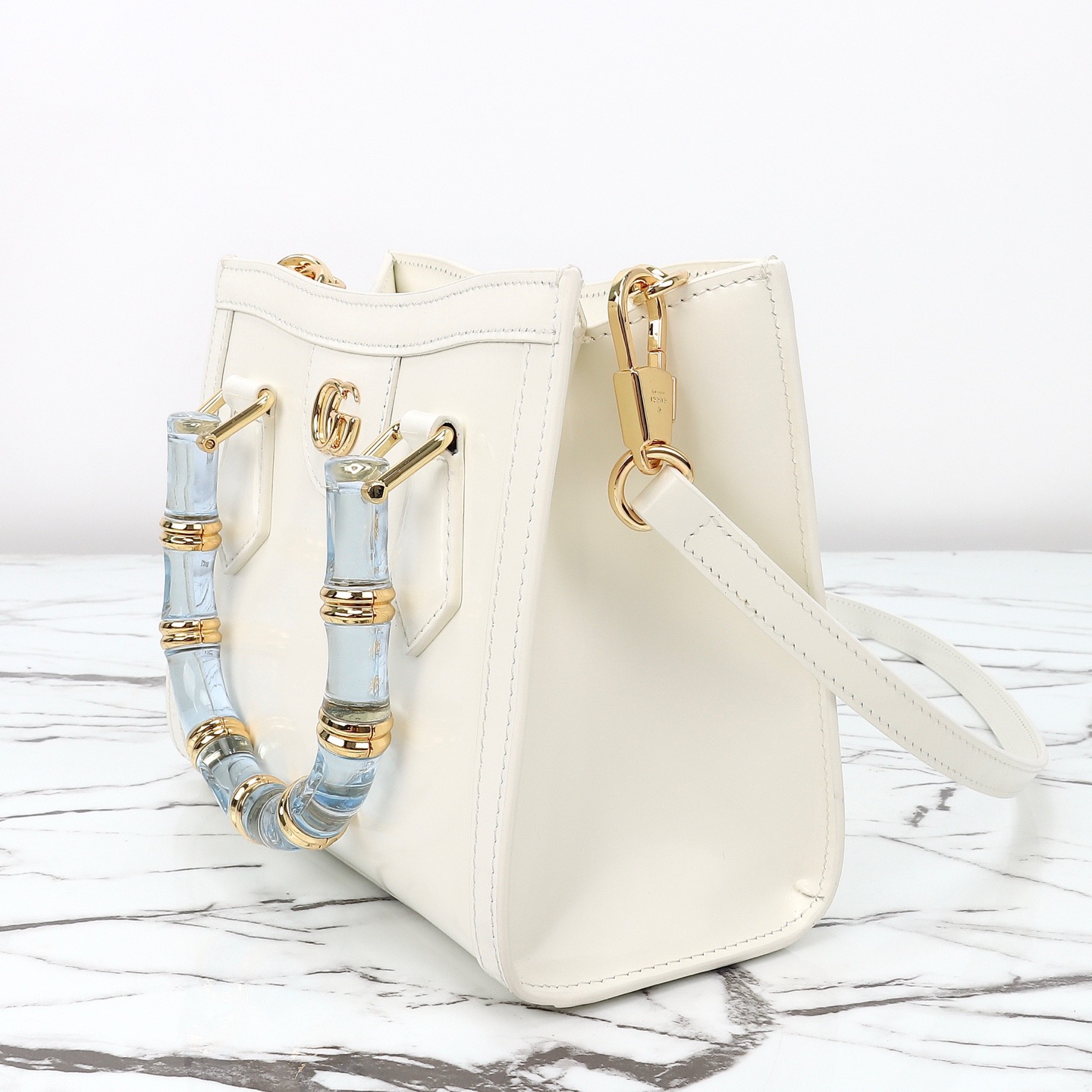 Gucci 구찌 뱀부 핸들 미니 토트백 페이턴트 레더 포레스트 그린 GHW 6