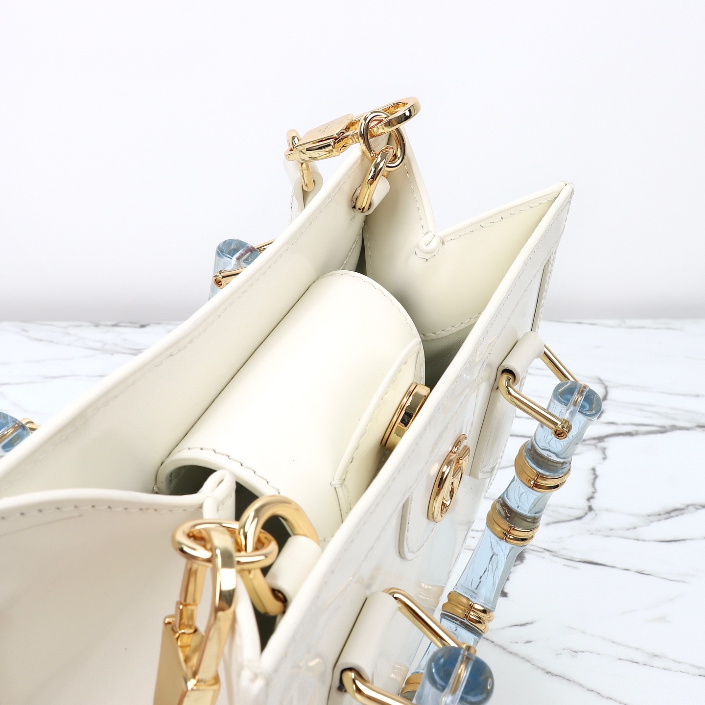 Gucci 구찌 뱀부 핸들 미니 토트백 페이턴트 레더 포레스트 그린 GHW 7