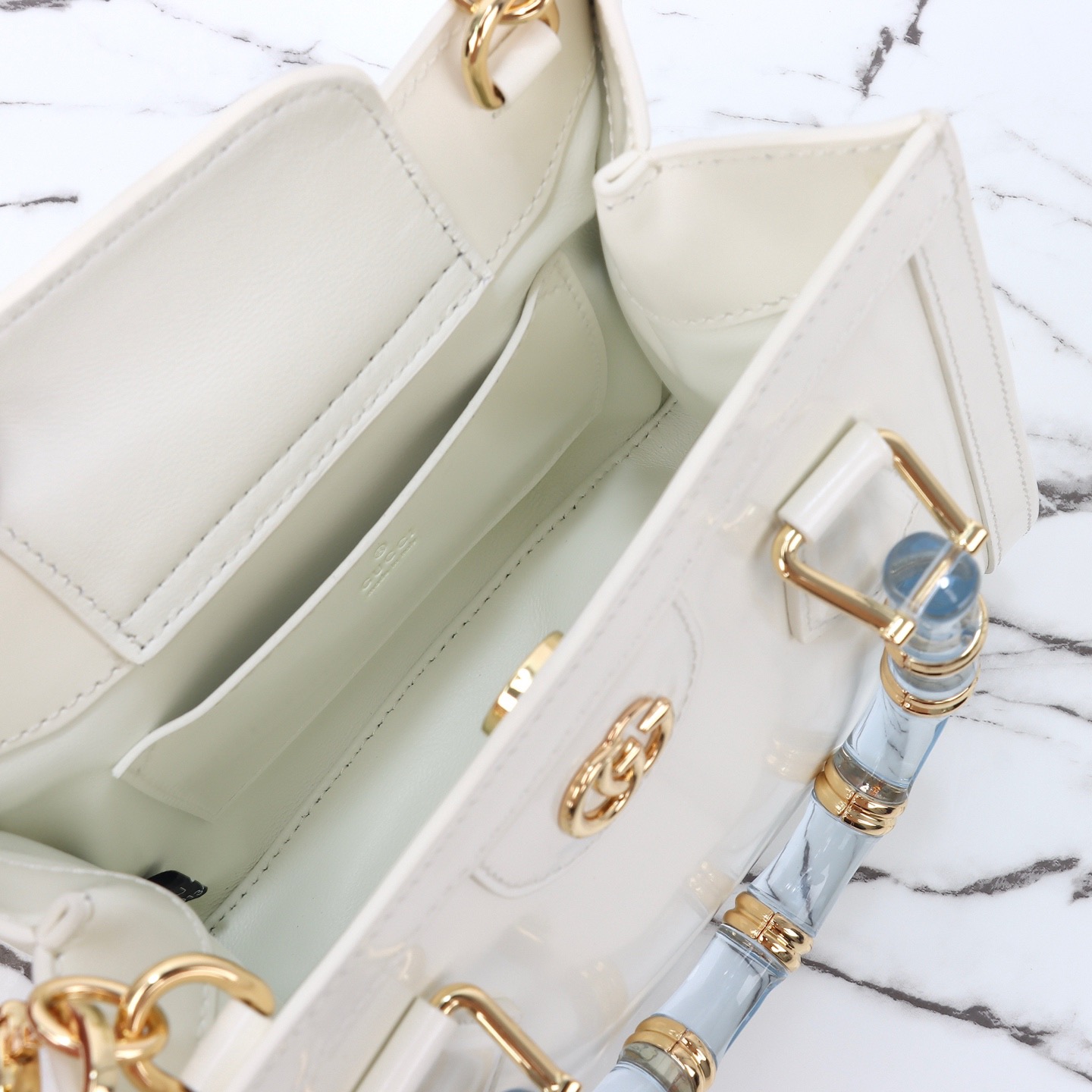 Gucci 구찌 뱀부 핸들 미니 토트백 페이턴트 레더 포레스트 그린 GHW 9