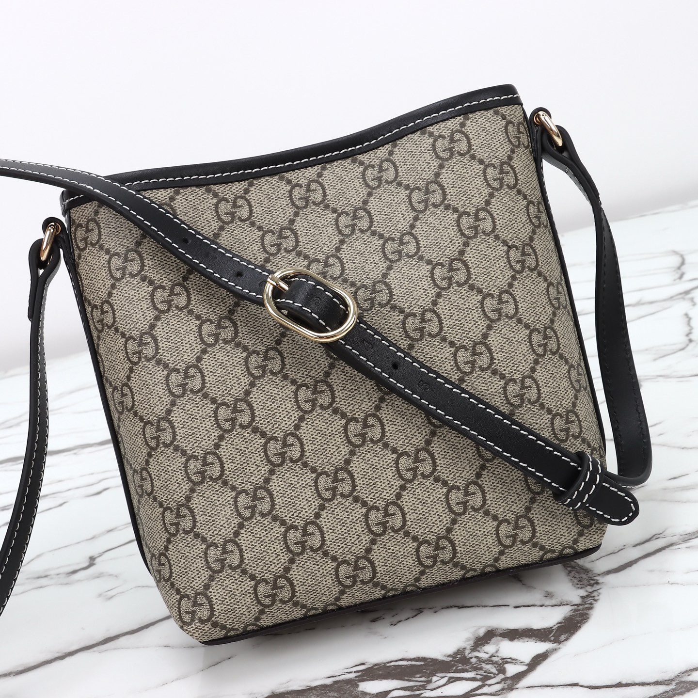 Gucci 구찌 GG 수프림 스퀘어 크로스백 GG 수프림 캔버스 카멜 브라운 6